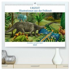 Die Urgeschichte (hochwertiger Premium Wandkalender 2025 DIN A2 quer), Kunstdruck in Hochglanz