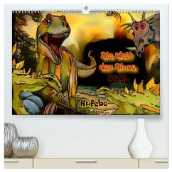 Die Welt der Dinos (hochwertiger Premium Wandkalender 2025 DIN A2 quer), Kunstdruck in Hochglanz - Calvendo;Rufebo