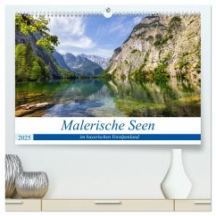 Malerische Seen im bayerischen Voralpenland (hochwertiger Premium Wandkalender 2025 DIN A2 quer), Kunstdruck in Hochglanz