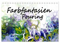 Farbfantasien - Pouring (Tischkalender 2025 DIN A5 quer), CALVENDO Monatskalender - Calvendo;Thomas, Natalja