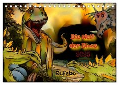 Die Welt der Dinos (Tischkalender 2025 DIN A5 quer), CALVENDO Monatskalender - Calvendo;Rufebo