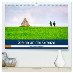 Steine an der Grenze - Wanderbare Kunst (hochwertiger Premium Wandkalender 2025 DIN A2 quer), Kunstdruck in Hochglanz - Calvendo;Bartruff, Thomas