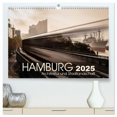 Hamburg Architektur und Stadtlandschaft (hochwertiger Premium Wandkalender 2025 DIN A2 quer), Kunstdruck in Hochglanz