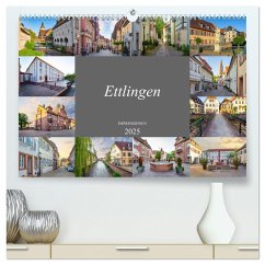 Ettlingen Impressionen (hochwertiger Premium Wandkalender 2025 DIN A2 quer), Kunstdruck in Hochglanz