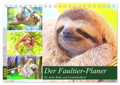 Der Faultier-Planer für mehr Ruhe und Gemütlichkeit! (Tischkalender 2025 DIN A5 quer), CALVENDO Monatskalender - Calvendo;Hurley, Rose