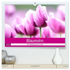 Blaumohn - Ein Blütentraum in lila (hochwertiger Premium Wandkalender 2025 DIN A2 quer), Kunstdruck in Hochglanz