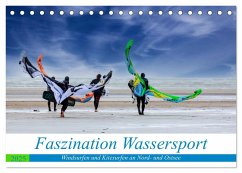 Faszination Wassersport - Windsurfen und Kitesurfen an Nord- und Ostsee (Tischkalender 2025 DIN A5 quer), CALVENDO Monatskalender - Calvendo;Falke, Manuela