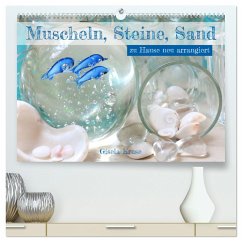Muscheln, Steine, Sand (hochwertiger Premium Wandkalender 2025 DIN A2 quer), Kunstdruck in Hochglanz