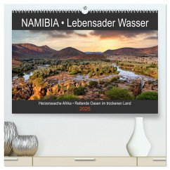 NAMIBIA ¿ Lebensader Wasser (hochwertiger Premium Wandkalender 2025 DIN A2 quer), Kunstdruck in Hochglanz