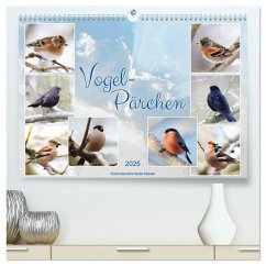 Vogel-Pärchen (hochwertiger Premium Wandkalender 2025 DIN A2 quer), Kunstdruck in Hochglanz