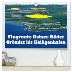 Flugroute Ostsee Bäder (hochwertiger Premium Wandkalender 2025 DIN A2 quer), Kunstdruck in Hochglanz - Calvendo;Braun, Rolf