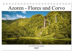 Azoren Landschaften - Flores und Corvo (Tischkalender 2025 DIN A5 quer), CALVENDO Monatskalender - Calvendo;Harbich, Ayla