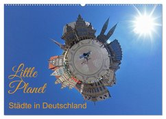 Little Planet - Städte in Deutschland (Wandkalender 2025 DIN A2 quer), CALVENDO Monatskalender