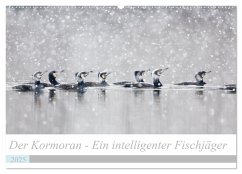 Der Kormoran - Ein intelligenter Fischjäger (Wandkalender 2025 DIN A2 quer), CALVENDO Monatskalender - Calvendo;Martin, Wilfried