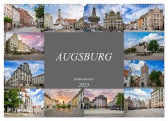 Augsburg Impressionen (Wandkalender 2025 DIN A2 quer), CALVENDO Monatskalender