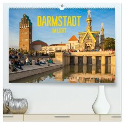 Darmstadt im Licht (hochwertiger Premium Wandkalender 2025 DIN A2 quer), Kunstdruck in Hochglanz
