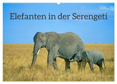 Elefanten in der Serengeti (Wandkalender 2025 DIN A2 quer), CALVENDO Monatskalender
