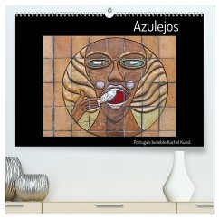 Azulejos - Portugals beliebte Kachel Kunst (hochwertiger Premium Wandkalender 2025 DIN A2 quer), Kunstdruck in Hochglanz