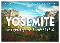 Yosemite - Einzigartige Naturspektakel (Tischkalender 2025 DIN A5 quer), CALVENDO Monatskalender - Calvendo;Monkey, Happy