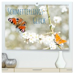 Schmetterlings-Glück (hochwertiger Premium Wandkalender 2025 DIN A2 quer), Kunstdruck in Hochglanz - Calvendo;Vahldiek, Carola