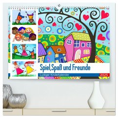Spiel, Spaß und Freunde. Lustiger Kinderkalender (hochwertiger Premium Wandkalender 2025 DIN A2 quer), Kunstdruck in Hochglanz - Calvendo;Hurley, Rose