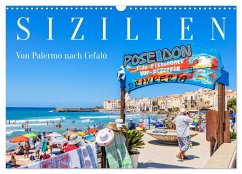 Sizilien - Von Palermo nach Cefalù (Wandkalender 2025 DIN A3 quer), CALVENDO Monatskalender