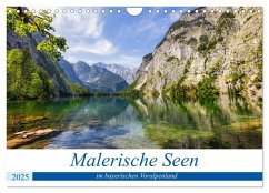 Malerische Seen im bayerischen Voralpenland (Wandkalender 2025 DIN A4 quer), CALVENDO Monatskalender