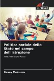 Politica sociale dello Stato nel campo dell'istruzione