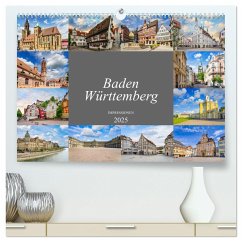Baden-Württemberg Stadtansichten (hochwertiger Premium Wandkalender 2025 DIN A2 quer), Kunstdruck in Hochglanz