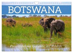 Botswana- Pirschfahrt mit Garantie auf Wildlife (Wandkalender 2025 DIN A4 quer), CALVENDO Monatskalender