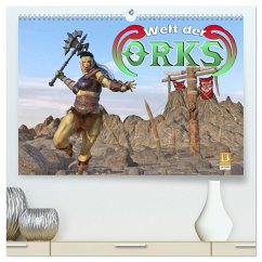 Welt der Orks (hochwertiger Premium Wandkalender 2025 DIN A2 quer), Kunstdruck in Hochglanz