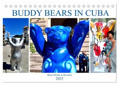 Buddy Bears in Cuba - Bären-Parade in Havanna (Tischkalender 2025 DIN A5 quer), CALVENDO Monatskalender