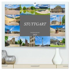 Stuttgart Stadtrundgang (hochwertiger Premium Wandkalender 2025 DIN A2 quer), Kunstdruck in Hochglanz - Calvendo;Meutzner, Dirk