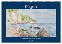 Rügen Impressionen in Aquarell (Wandkalender 2025 DIN A2 quer), CALVENDO Monatskalender - Calvendo;Mesch, Sylwia