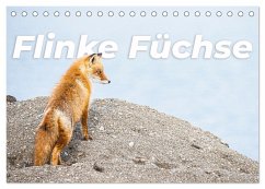 Flinke Füchse (Tischkalender 2025 DIN A5 quer), CALVENDO Monatskalender - Calvendo;Monkey, Happy