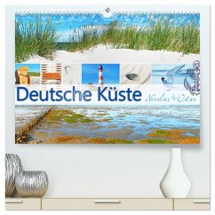 Deutsche Küste - Nordsee und Ostsee (hochwertiger Premium Wandkalender 2025 DIN A2 quer), Kunstdruck in Hochglanz - Calvendo;Hergenhan, Georg