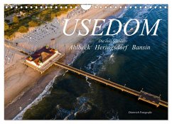 USEDOM Die drei Seebäder Ahlbeck - Heringsdorf - Bansin (Wandkalender 2025 DIN A4 quer), CALVENDO Monatskalender