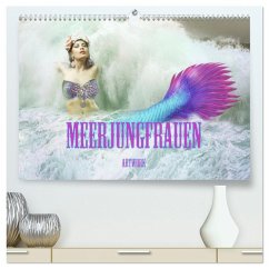 Meerjungfrauen - Artwork (hochwertiger Premium Wandkalender 2025 DIN A2 quer), Kunstdruck in Hochglanz