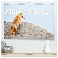 Flinke Füchse (hochwertiger Premium Wandkalender 2025 DIN A2 quer), Kunstdruck in Hochglanz - Calvendo;Monkey, Happy