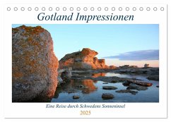 Gotland Impressionen (Tischkalender 2025 DIN A5 quer), CALVENDO Monatskalender