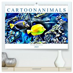 Cartoonanimals (hochwertiger Premium Wandkalender 2025 DIN A2 quer), Kunstdruck in Hochglanz