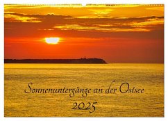 Sonnenuntergänge an der Ostsee (Wandkalender 2025 DIN A2 quer), CALVENDO Monatskalender