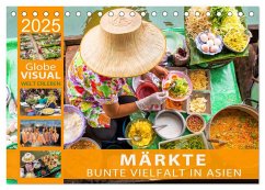 MÄRKTE - Bunte Vielfalt in Asien (Tischkalender 2025 DIN A5 quer), CALVENDO Monatskalender