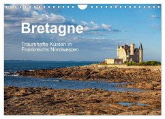 Bretagne Traumhafte Küsten in Frankreichs Nordwesten (Wandkalender 2025 DIN A4 quer), CALVENDO Monatskalender