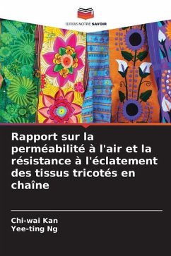 Rapport sur la perméabilité à l'air et la résistance à l'éclatement des tissus tricotés en chaîne - Kan, Chi-wai;Ng, Yee-ting