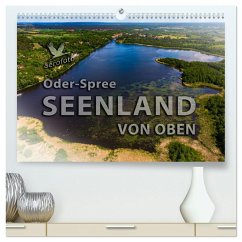 Oder-Spree Seenland von oben (hochwertiger Premium Wandkalender 2025 DIN A2 quer), Kunstdruck in Hochglanz