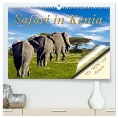 Safari in Kenia (hochwertiger Premium Wandkalender 2025 DIN A2 quer), Kunstdruck in Hochglanz - Calvendo;Schwerin, Heinz-Peter