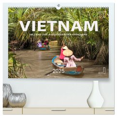 VIETNAM - Im Land des aufsteigenden Drachens (hochwertiger Premium Wandkalender 2025 DIN A2 quer), Kunstdruck in Hochglanz