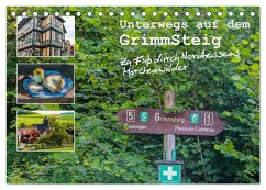 Unterwegs auf dem GrimmSteig - Zu Fuß durch Nordhessens Märchenwälder (Tischkalender 2025 DIN A5 quer), CALVENDO Monatskalender