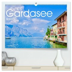 Gardasee, Italien (hochwertiger Premium Wandkalender 2025 DIN A2 quer), Kunstdruck in Hochglanz